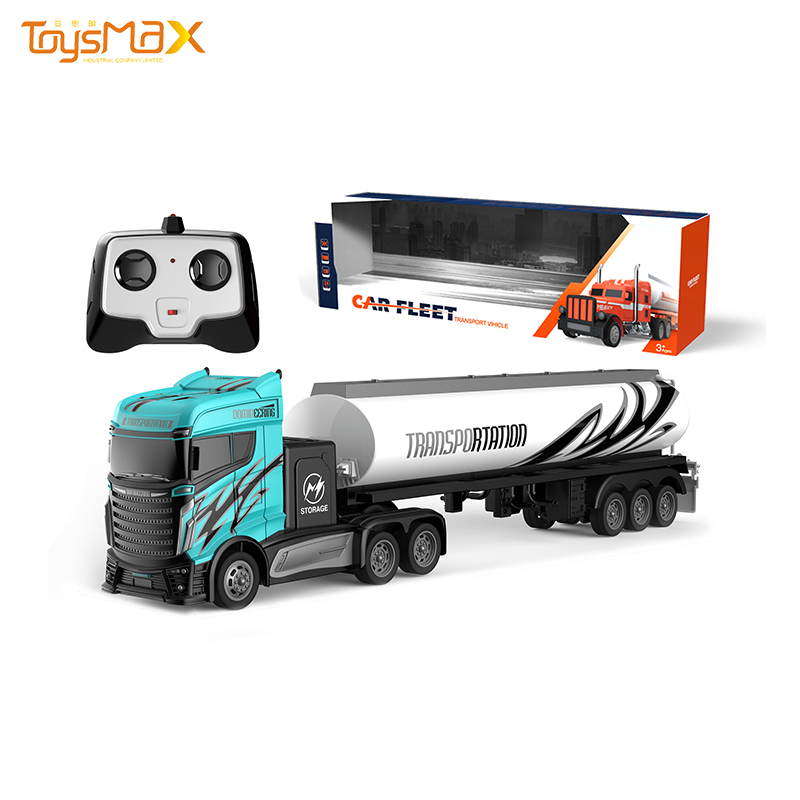 New arrival 1:16 4 channels 2.4g remote control oil tank rc truck trailer toys